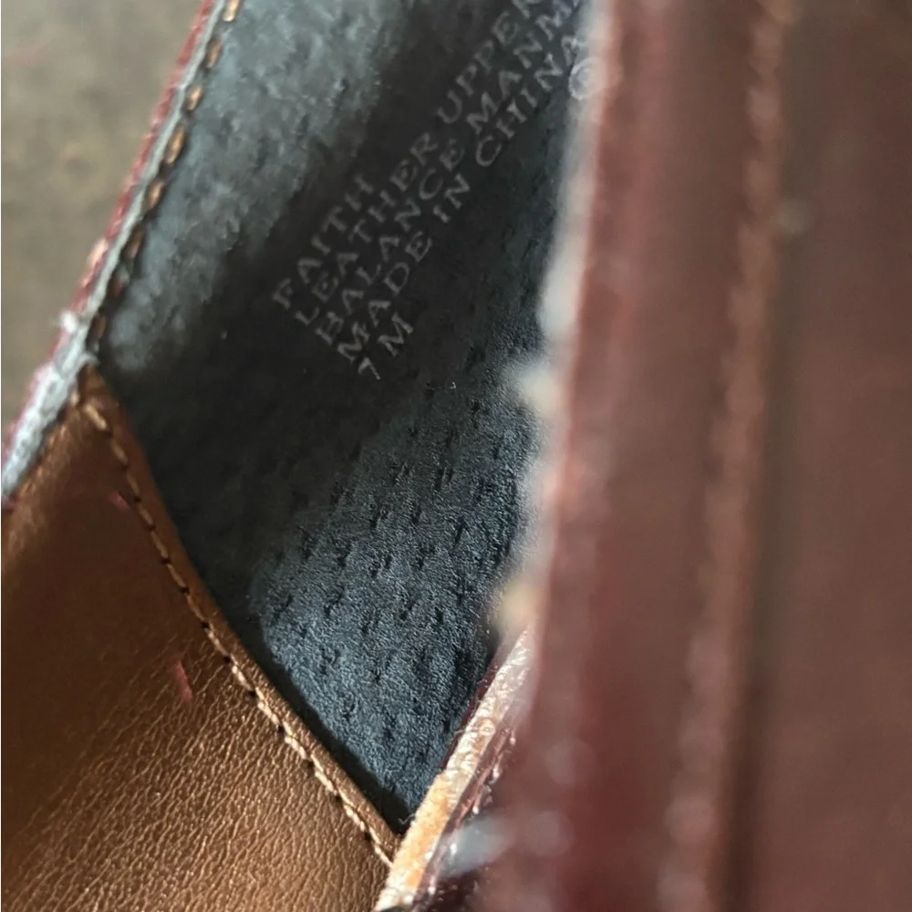 Kenzie Brown Wedge Shoes with Vintage Straps - Picture 7 of 7